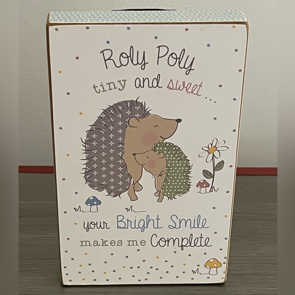 Ganz Baby/Kids Roly Poly Hedgehog Box Sign NWT
